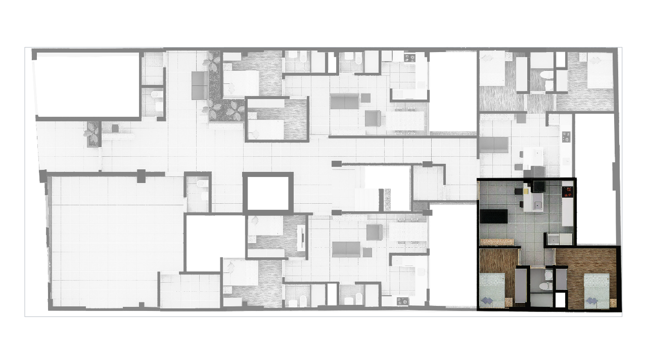Plano de 44,54 m²