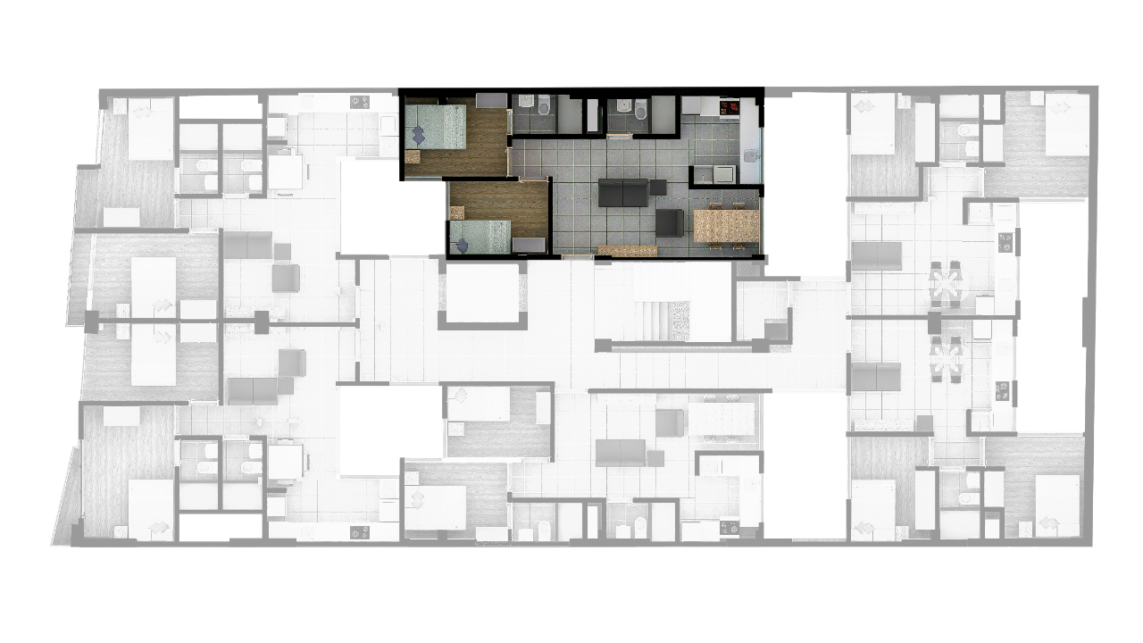 Plano de 54,93 m²
